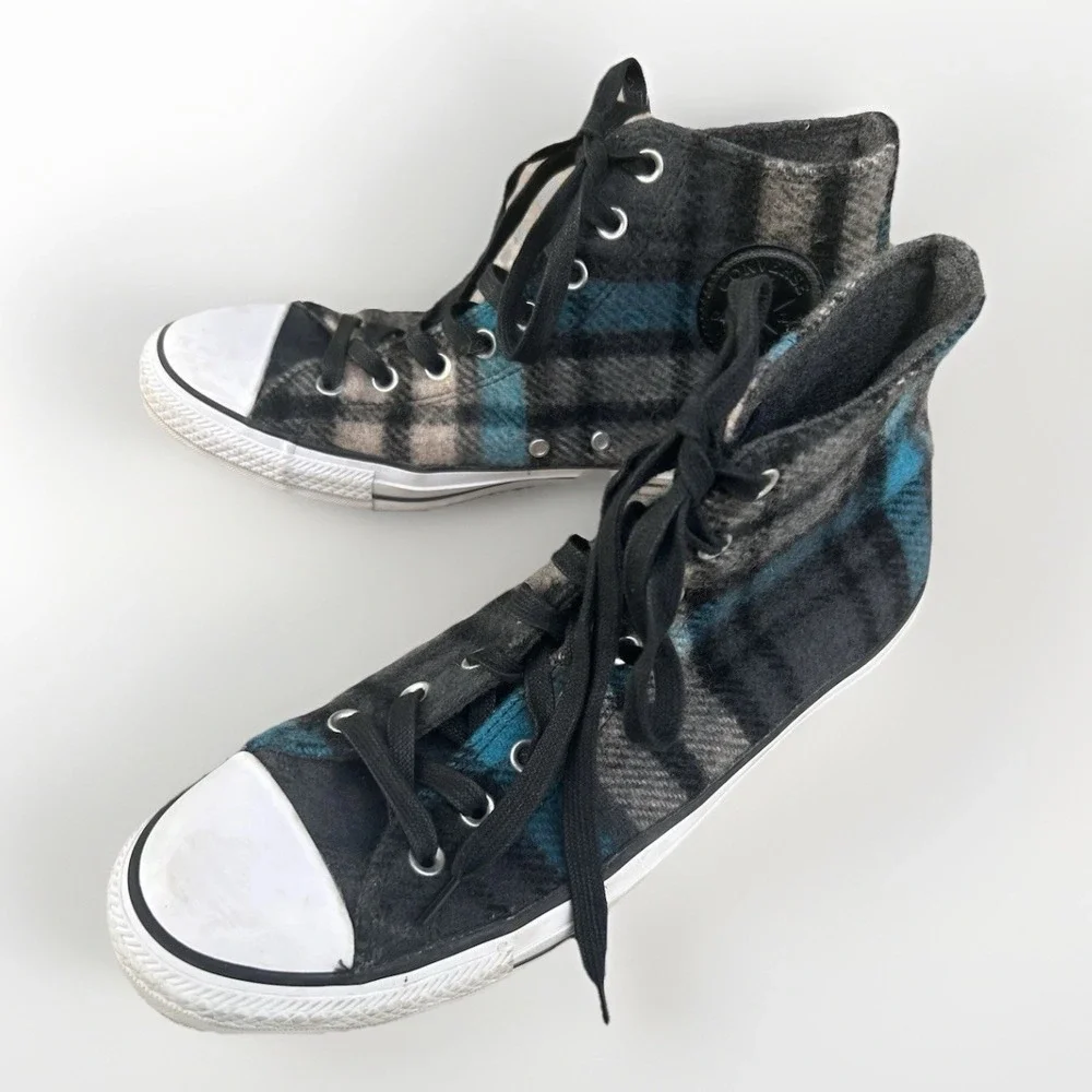 Converse x Woolrich Chuck Taylor All Star High Top Plaid Wool Mens 10 Womens 12